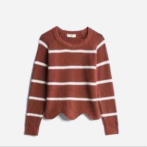 Pinque Scalloped Hem Sweater